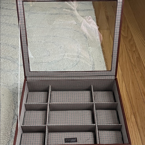 Stackers Brown Jewelry Organizer with Checkered Interior - Picture 3 of 16